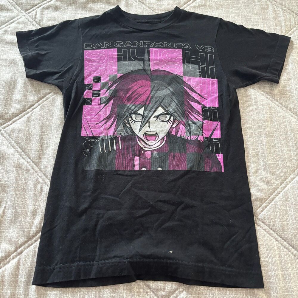 For Fans By Fans Danganronpa V3 Shuichi Saihara Graphic T-Shirt Black Size XS